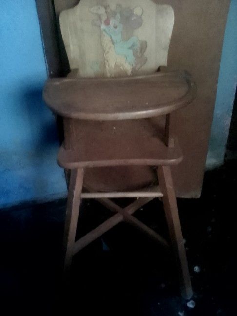 item 3 wood high chair