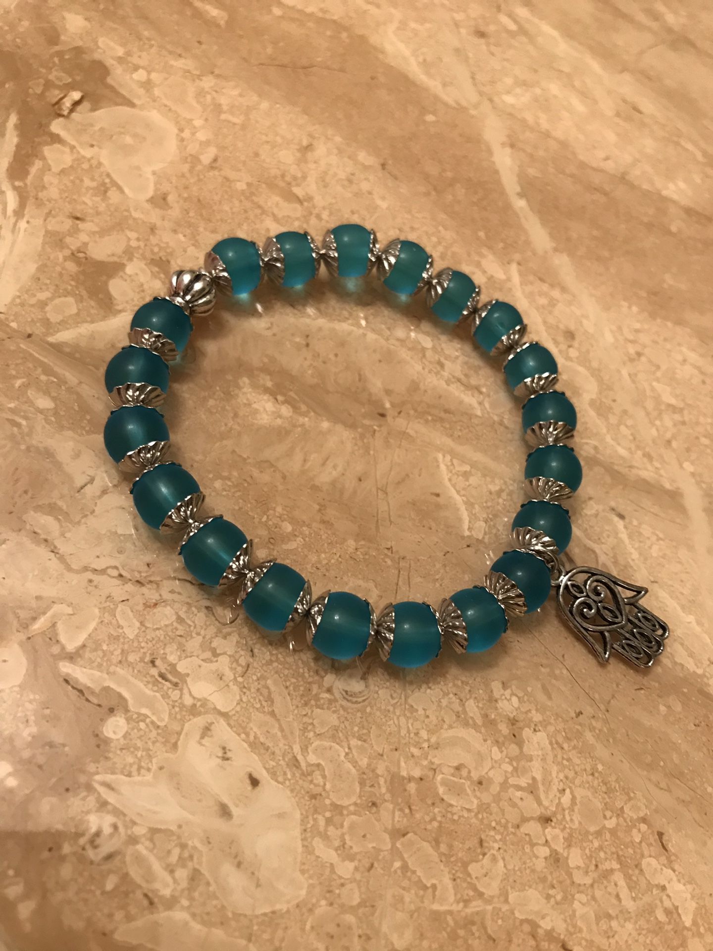 Handmade glass beads bracelet