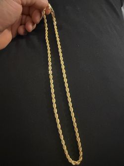 18k Rope Chain Gold Plated