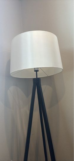 Tripod Floor Lamp with White Shade