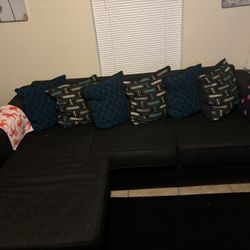 Black 2 Piece Sectional