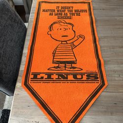 60s Vintage peanuts banner 【SNOOPY】 Snoopy Felt Pennant Banner - CollectPeanuts.com