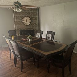 Dark Oak Dining Room Table XL