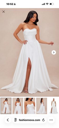 Fashion Nova White Gown