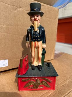 Vintage Uncle Sam mechanical coin bank