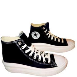 Converse Chuck Taylor All Star Move Platform Womens Size 9 Sneakers Black Light