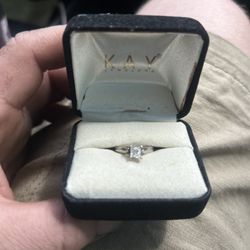 14k White Gold 1/2 Carrat Engagement Ring 