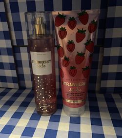 Bath And Body Works Strawberry Soda Cream And Mist 