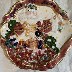 Santa Cookie Plate