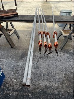 Pony Pipe Clamps (4) on 9ft Pipe with (2) 11ft Extensions