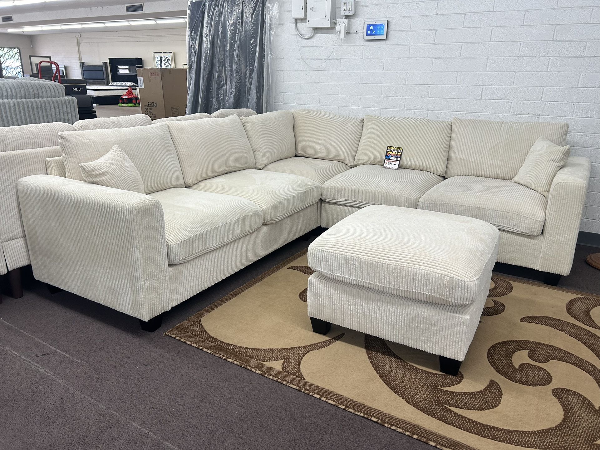 Sectional With Ottoman Was $799 Now Only $500