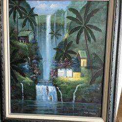 Waterfall Oil Painting 