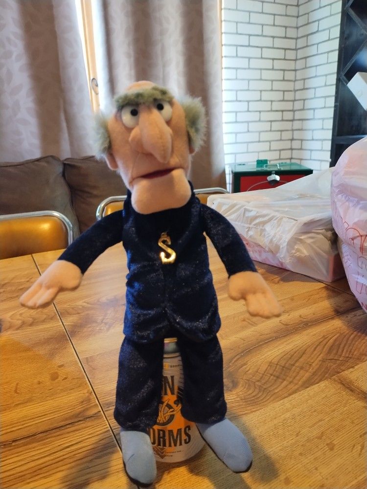  2003 Jim Henson The Muppets 11 Inch Mayhem Statler Plush Made From Sababa Toys Also Included Can Of Worms Yeti Pop Top Empty Decoy Can We'll Sell Sep