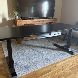 UPPSPEL Height-Adjustable Gaming desk, black, 70 7/8x31 1/2 "