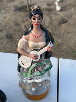 Hand-painted Flamenco dancer bottle