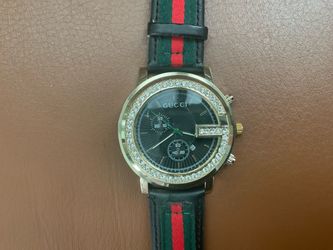 Gucci Chronograph Watch with Crystal Bezel