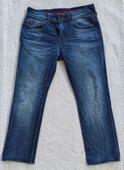 mens true religion x manchester united ricky straight jean - size 31X30