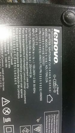 lenovo power supply 20v 8.5a
