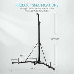 Height Adjustable Foldable Heavy Duty Boxing Punching Bag Stand Steel Sandbag for Home Fitness Stable