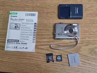 Canon PowerShot SD450 Digital Camera Bundle WORKS