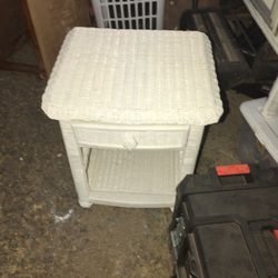 Refinished Wicker Cabinet 