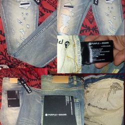 Purple Jeans Size 32 Brand New 