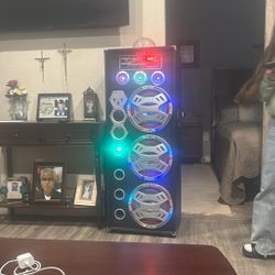 4 Feet Tall Vintage Party Speaker With Lights 