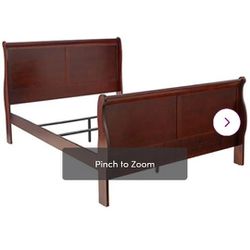 Wood Sleigh Bed Suit For Sale