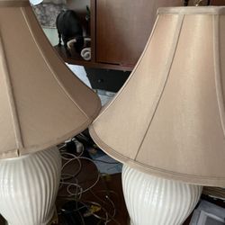 Lampshades With Lamps $35 A Pair