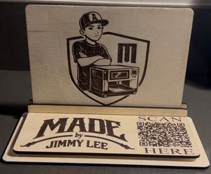 Custom Laser Engraved Wooden Checkout Station