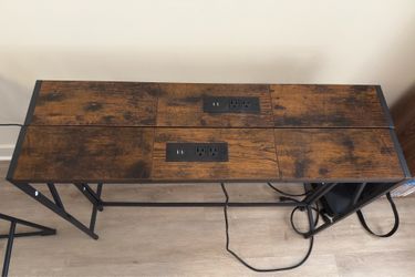 Set of 2 Console Tables with Power Outlets