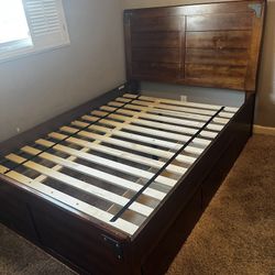 Bed Fram With Storage Underneath ,For A Full Mattress