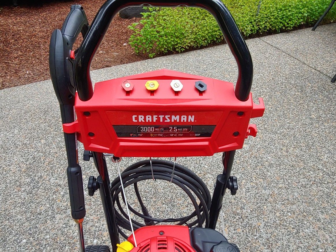 2020 Craftsman 3000 psi gas pressure washer idle down feature for Sale