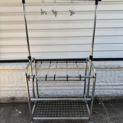 Solid Rolling Garment/Utility Rack 
