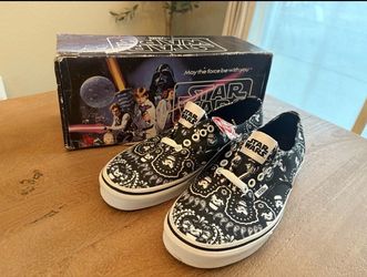 Vans Authentic Star Wars StormTrooper Bandana Black White Mens 8 (2014) Rare