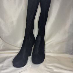 Over the knee faux boots