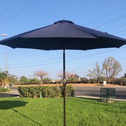 Navy Blue Outdoor Patio Umbrella Tilt