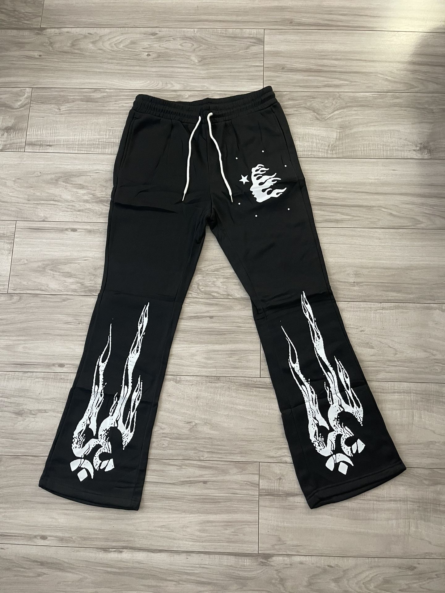 β¨New Hellstar Flared Sweatpants Black