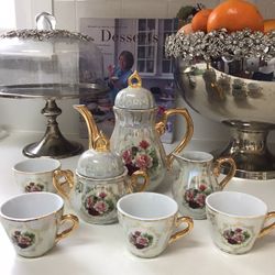 Beautiful, porcelain tea set