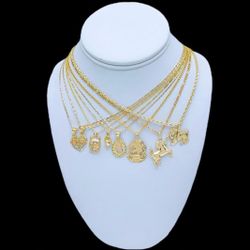 Cadenas De 14k Y Aritos