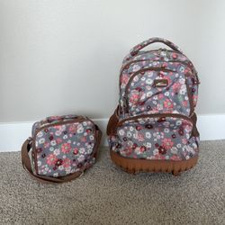 Rolling Backpack With Lunchbox 