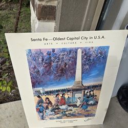 Santa Fe Oldest Capitol City In USA Art Poster 