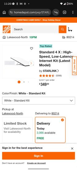 Starlink Standard 4X High-Speed Internet Kit