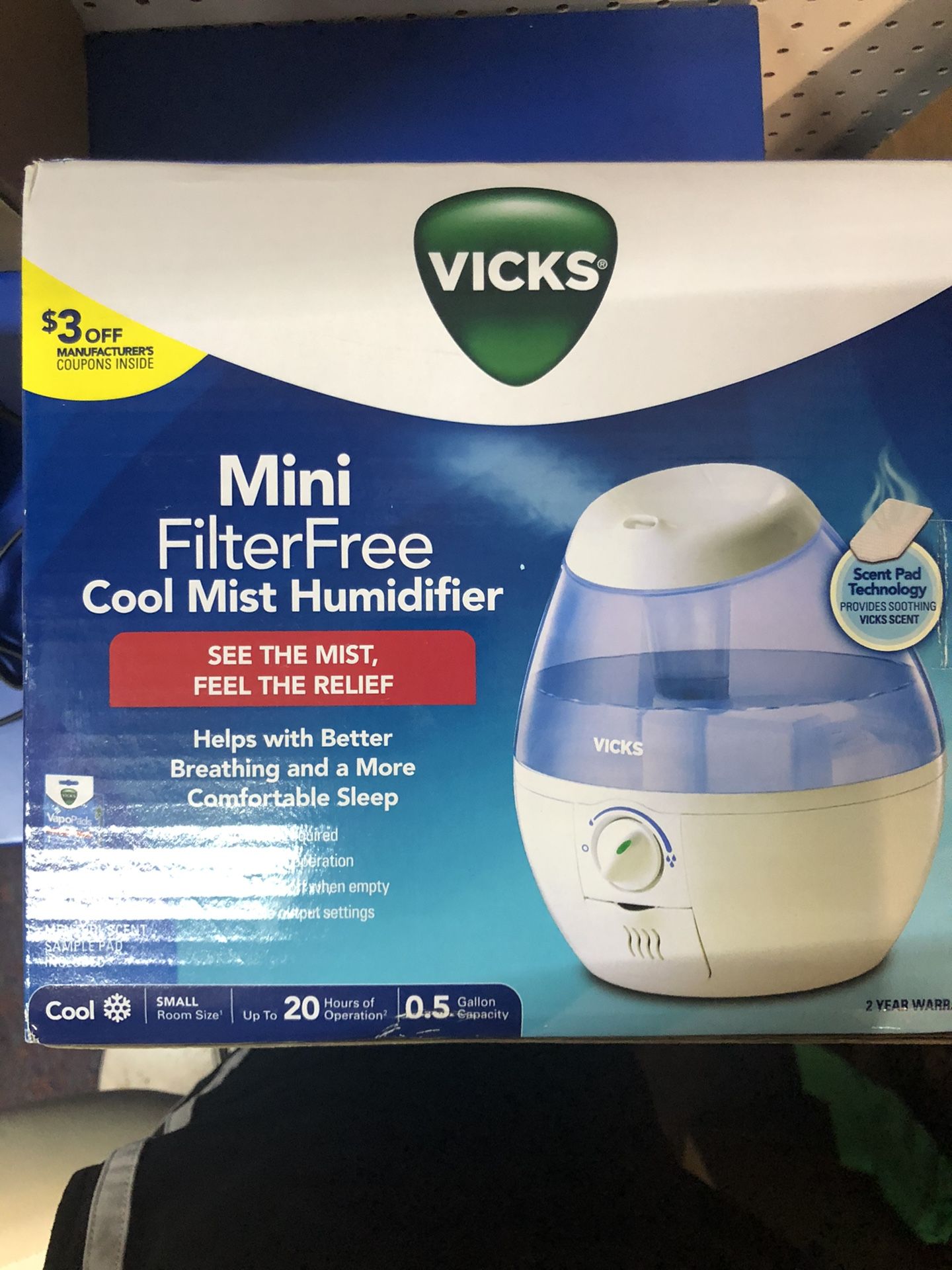 Mini filter free cool mist humidifier