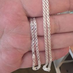 18" Bizmark Chain 925 Sterling Silver