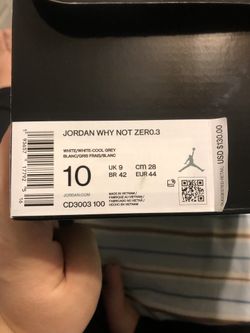 Jordan Why Not Zero.3 Size 10