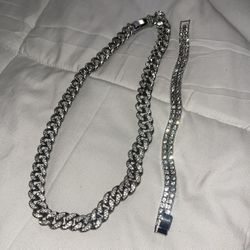 Cuban Chain & Tennis Bracelet 