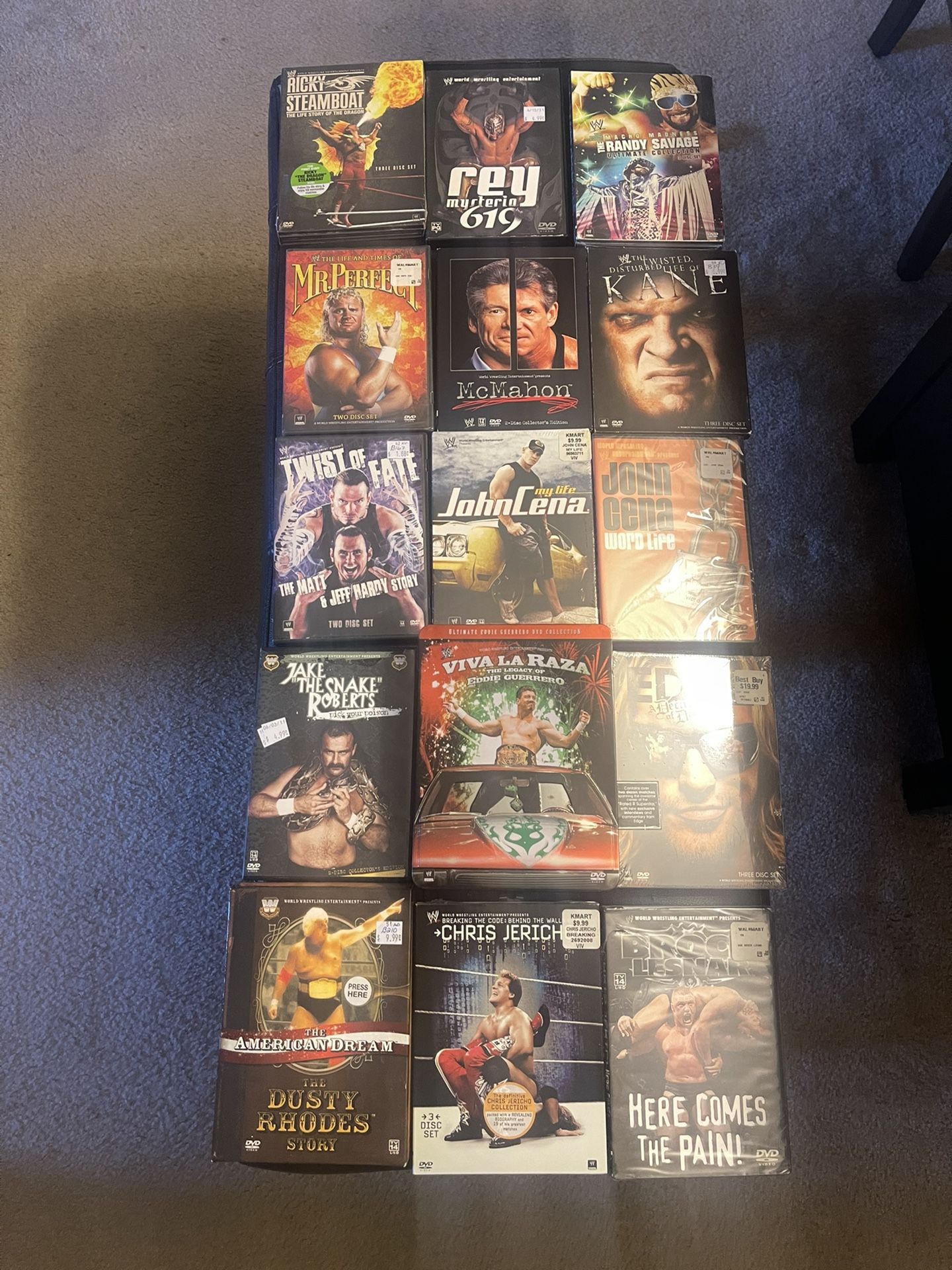 34 WWE DVD’s   $75