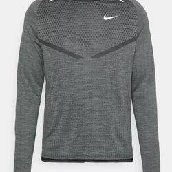 Nike TechKnit Dri-FIT ADV Long Sleeve Running Top Grey Size Medium New 