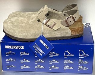 Birkenstock TOKIO II Suede Clogs Taupe Men's US 10 EU 43 Regular NEW BOX
